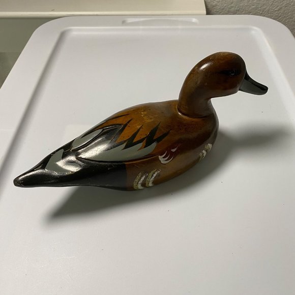 Beautiful Vintage Wooden Duck Decoy Hand Carved‎ Unsigned 10" - Picture 6 of 12